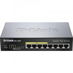 Image of D Link DGS 1008PB 8 Port PoE Gigabit Desktop Switch