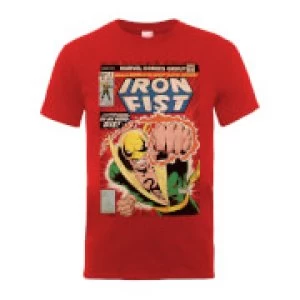 image of Marvel Comics Iron Fist Die By My Hand Mens Red T-Shirt - L - Red