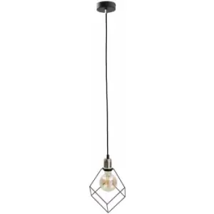 Keter Lighting - Keter Ruben Wire Frame Pendant Ceiling Light Gold, 22cm, 1x E27