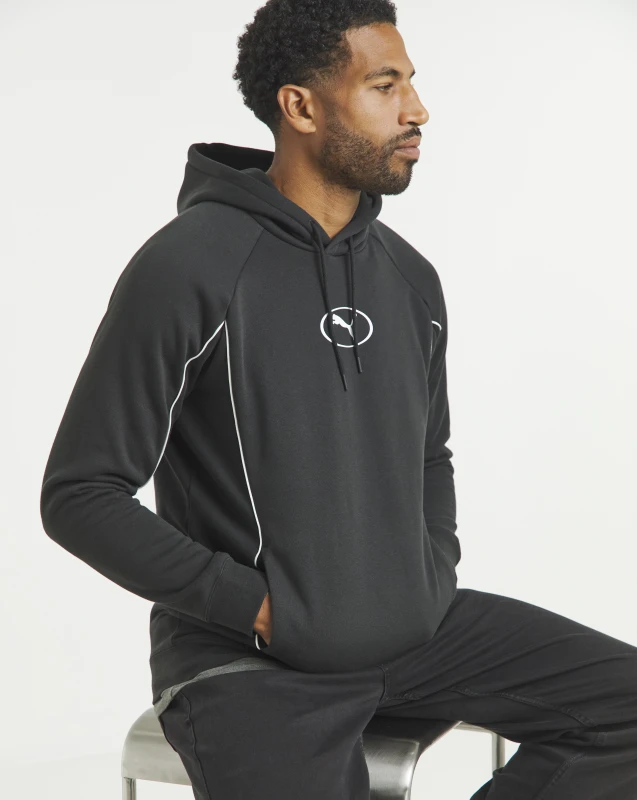Image of Puma PUMA Sport Fleece Hoodie Black - Puma - Size: S37 Black Male S37 PP07801