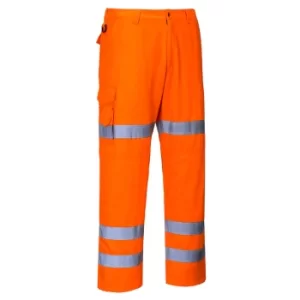 Image of Portwest RT49 Hi Vis Band Combat Trousers Orange 2XL 31"