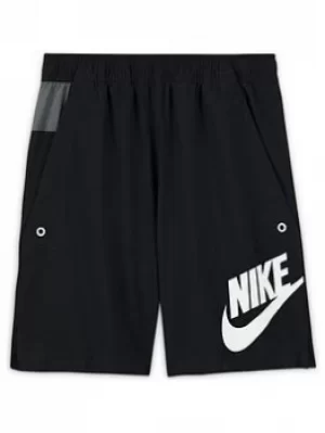 Image of Nike Boys Nsw Woven Hbr Short, Black/Grey, Size L=12-13 Years