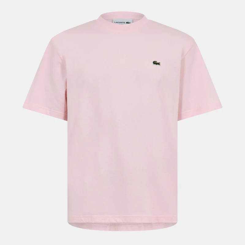 Image of Lacoste Pink Cotton T-Shirt Pink Male XL 239524UK
