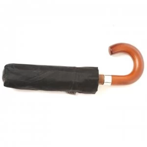 image of Totes Automatic Classic Wood Crook - Black