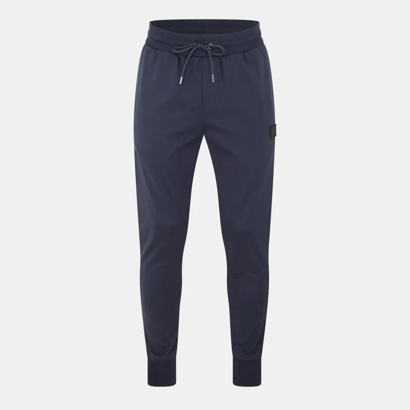Image of Boss Mens Lamont Closed Hem Jogging Bottoms Dark Blue male 2XL