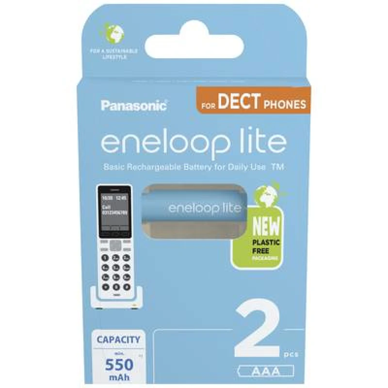 Image of Panasonic BK-4LCCE/2DE Dect 550 mAh 2er Blister - Micro (AAA) -...