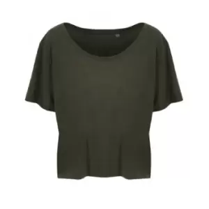 Ecologie Womens/Ladies Daintree EcoViscose Cropped T-Shirt (L) (Fern Green)