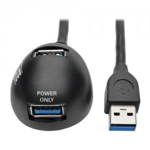 Image of Tripp Lite 2-Port USB 3.0 SuperSpeed Desktop Extension Cable (M/2xF) 1.83 m