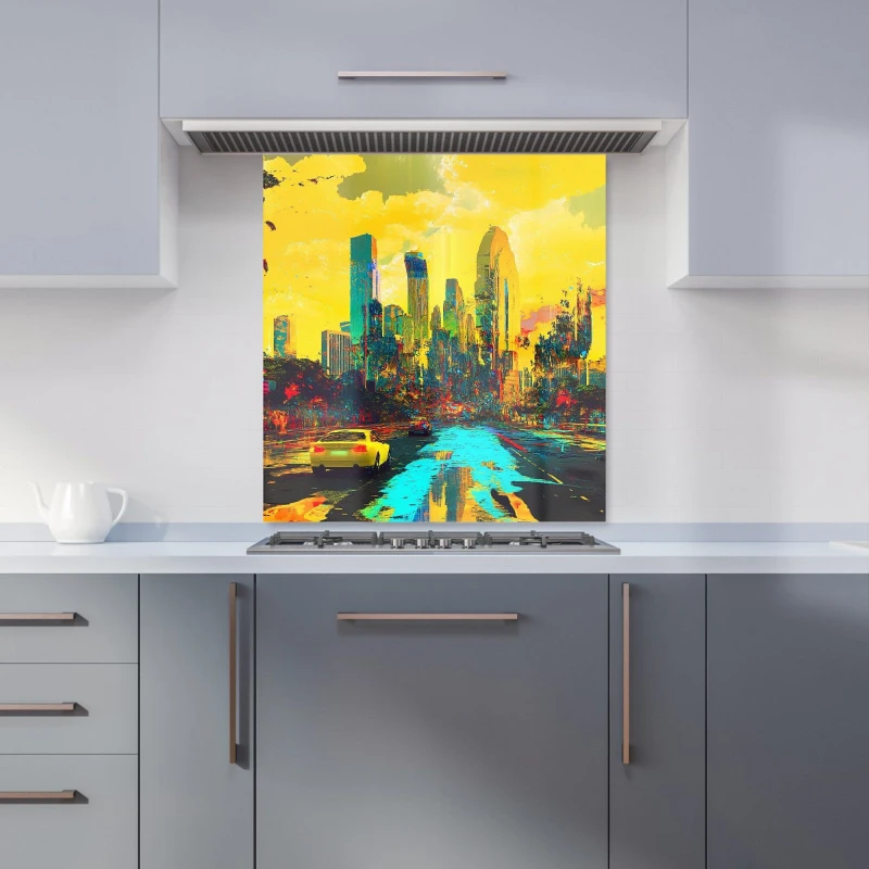 Image of Designer Kitchen Splashbacks Elena Sable: 00060 Kitchen Splashback Size: 600mm x 750mm Multicolor Unisex 600mm x 750mm