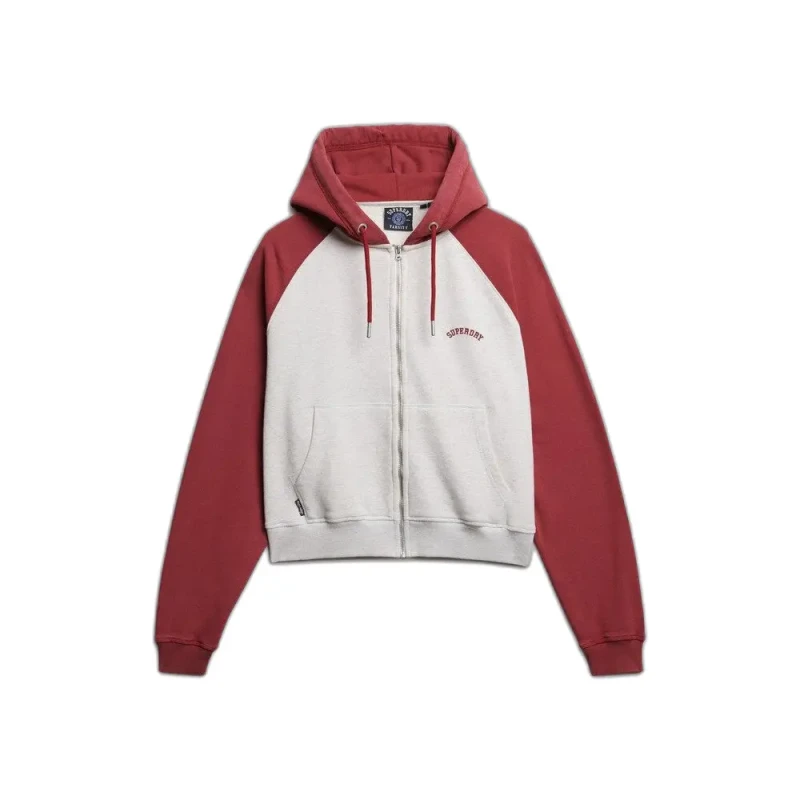 Image of Superdry Womens hooded sweatshirt Superdry Essential Logo OSZ Raglan ZH Blanc Female M