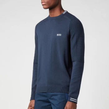 Image of Hugo Boss Ronard Knitted Jumper Navy Size S Men