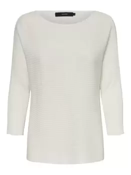 image of VERO MODA 3/4 Sleeved Knitted Pullover Women White