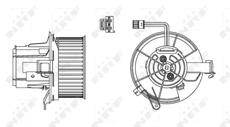 Image of NRF 34162 Blower Motor for left-hand drive vehicles, without integrated regulator Interior Blower (2669)