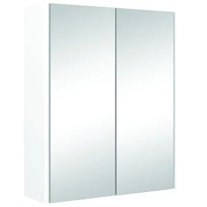 Image of Wickes Semi-Frameless Double Mirror Bathroom Cabinet - White 500mm