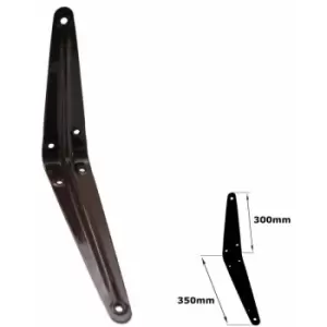 Image of Moderix - Shelf Brackets Brown London Pattern Metal For Shelving Constructions - Size 300x350mm - Pack of 5