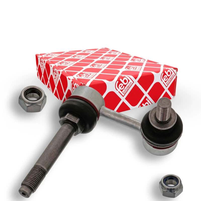 Image of FEBI BILSTEIN 48142 Anti-roll bar link Front Axle Left Steel Link Stabiliser (3229)