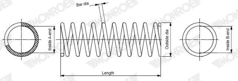 Image of MONROE Coil spring MONROE SP4972