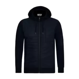 image of Firetrap Hybrid Hoodie Mens - Black