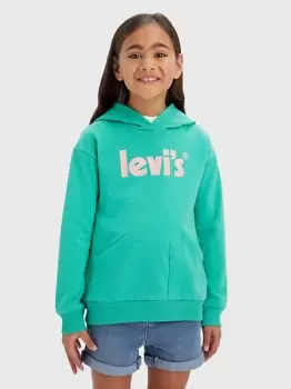 image of Kids Square Pocket Hoodie - Green