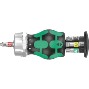 Image of Wera 6 Piece RA2 Kraftform Kompakt Stubby Screwdriver Set