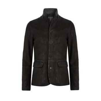 image of AllSaints Survey Leather blazer - Grey