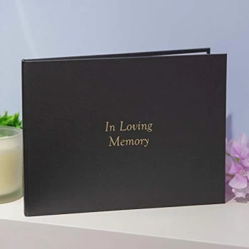 Image of Thoughts of You Book of Condolence - Black - Memories
