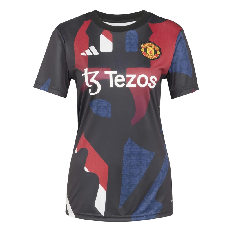 Image of adidas Manchester United Prematch Shirt 2024 2025 Womens - Black XL