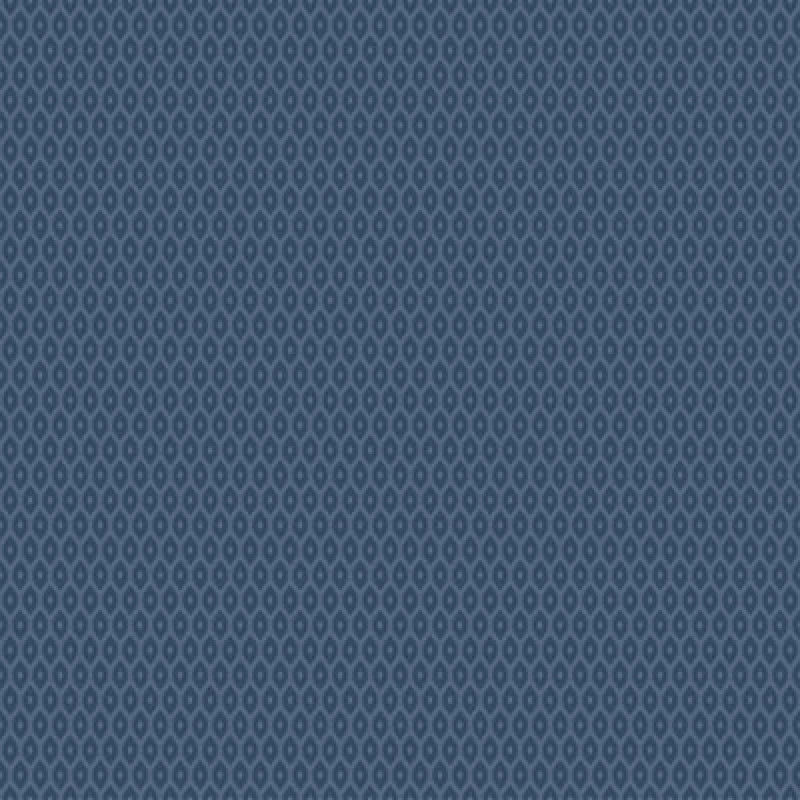 Image of Hoopla Walls Tiny Ogee - Indigo 10M Wallpaper