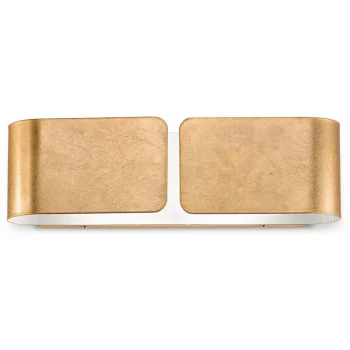 image of Ideal Lux Lighting - Ideal Lux Clip - 2 Light Indoor Large Wall Light Gold, E27