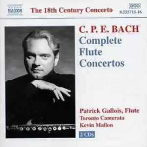 Image of Flute Concertos Mallon Toronto Camerata Gallois by Carl Philipp Emanuel Bach CD Album