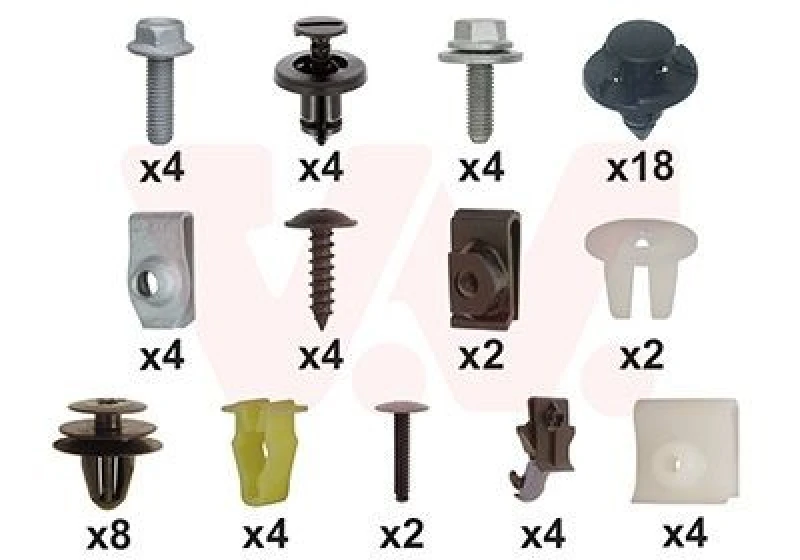 Image of VAN WEZEL Mounting Kit, bumper VAN WEZEL 3388794