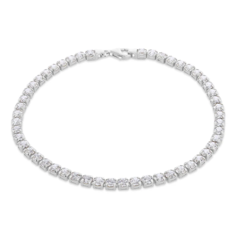 Image of Be You Sterling Silver CZ Tennis Bracelet Sterling Silver female 8inch