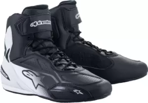 Image of Alpinestars Faster 3 Motorcycle Shoes, black-white, Size 40 41, black-white, Size 40 41