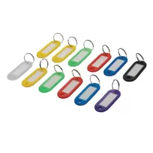 Image of Silverline Assorted Coloured Key ID Tags 12pk - 12pk