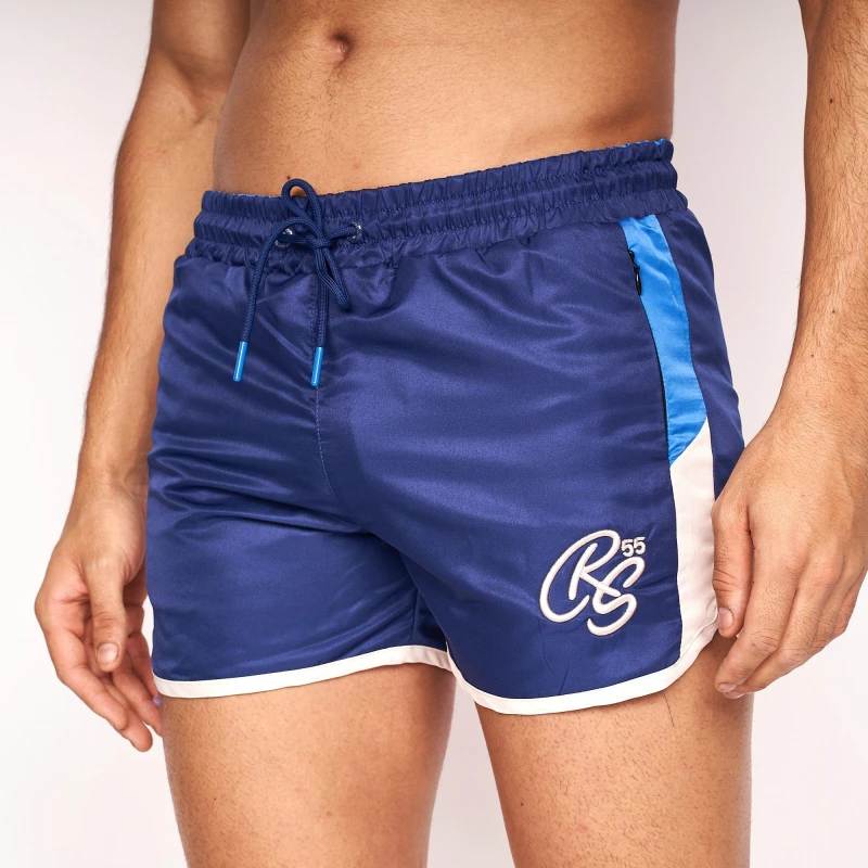Image of Crosshatch Swim Shorts Mens Swim Shorts Small Blue 35578718350