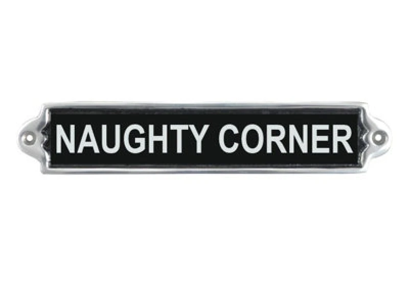 Image of Minster "naughty Corner" Wall Plaque - Aluminium - L1 X W25 X H6 Cm