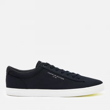 Image of Tommy Hilfiger Mens Essential Stripes Canvas Vulcanised Trainers - Desert Sky - UK 10.5