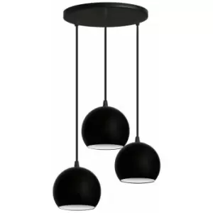 Helam Lighting - Helam Marion Cluster Pendant Ceiling Light Black, White 35cm