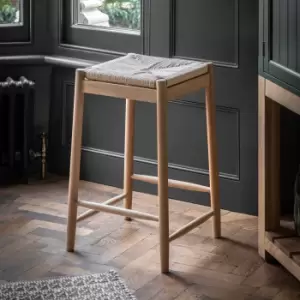 Image of Elda Rope Dining Stool, Natural Natural