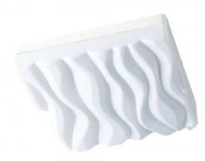Image of Flush Ceiling Light Medium Square 36W LED IP44 3000K, 3240lm, Matt White Acrylic