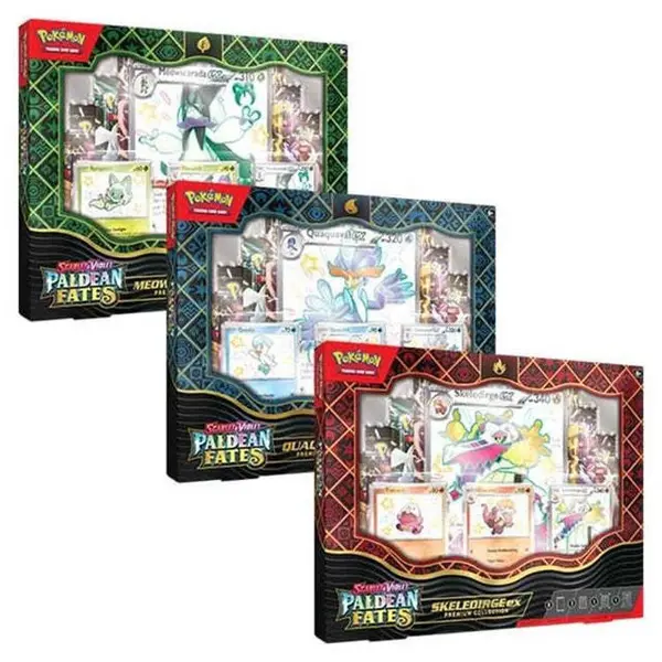 Image of Pokemon TCG Scarlet & Violet 4.5 Paldean Fates Premium Collection Meowscarada/Quaquaval/Skeledirge