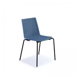 Image of Harmony multi-purpose chair with Black 4 leg frame - blue