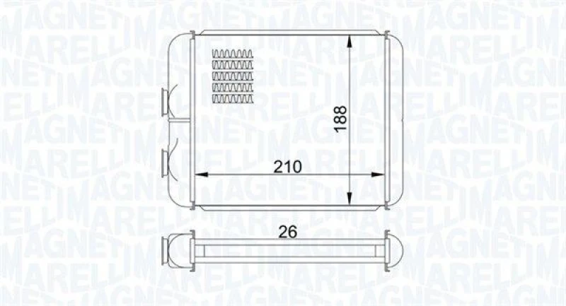 Image of MAGNETI MARELLI Heater matrix MAGNETI MARELLI 350218407000