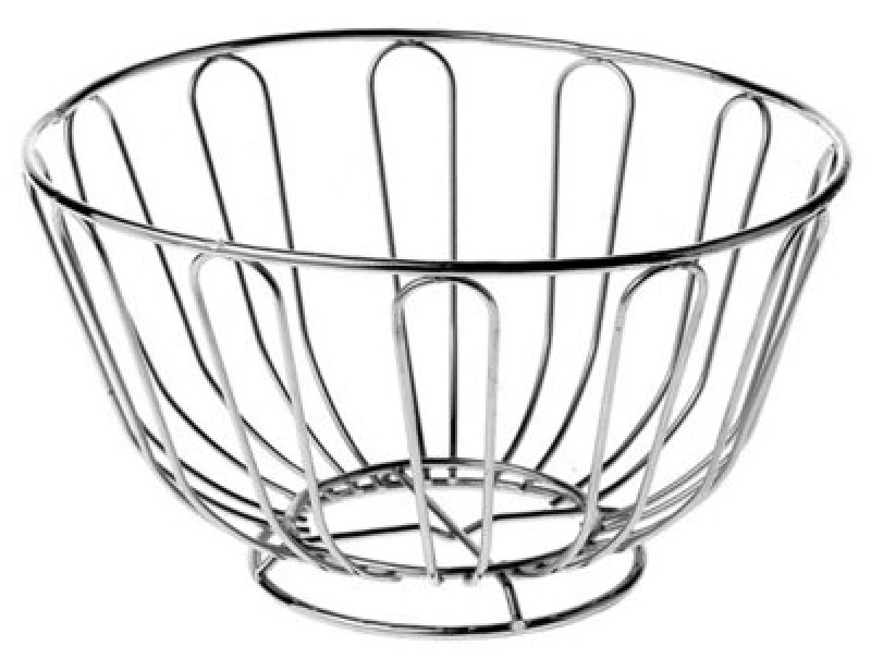 Image of Premier Housewares Avalon Chrome Round Fruit Basket Silver