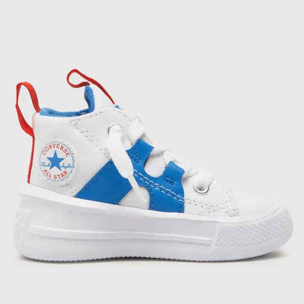 Image of Converse white & blue all star ultra easy on Boys Toddler trainers White & Blue UK 4 (EU 20)