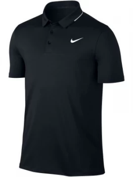Image of Mens Nike Dry Solid Polo Black