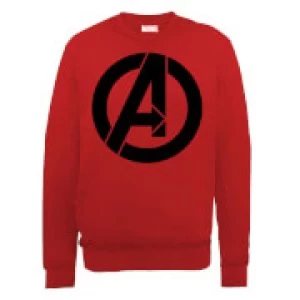 Image of Marvel Avengers Assemble Simple Logo Sweatshirt - Red - L