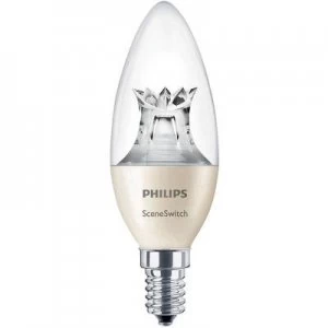 Image of Philips Lighting LED (monochrome) EEC A+ (A++ - E) E14 Candle 5.5 W = 40 W Warm white (Ø x L) 38mm x 113mm SceneSwitch