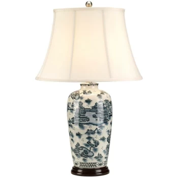 image of Elstead Blue Trad Wp - 1 Light Table Lamp Blue, E27