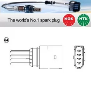 Image of 1x NGK Lambda NTK Oxygen 02 Lambda Sensor OZA660-EE38 (93407)